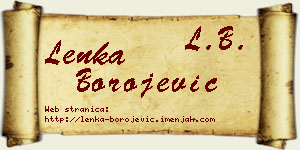 Lenka Borojević vizit kartica